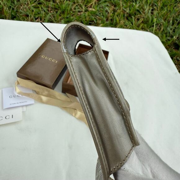 Gucci Silver GG Imprime Canvas Cigarette Case Authentic Lipstick Card Holder - Picture 13 of 13